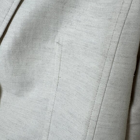 BANANA REPUBLIC Cream Linen 2 Button Size 6 Lined - Picture 6 of 8
